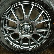 ★中古品★ダンロップ WM02 175/65R15 15×5.5J +43 4H-100 4本セット スタッドレス アクア・フィット等【他商品と同梱歓迎】_画像4