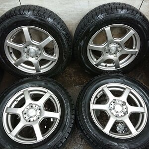 ★中古品★2020年製 DUNLOP WINTER MAXX WM02 スタッドレス 195/65R15 15×6J+53/114.3-5H ノア ヴォクシー等　4本【他商品と同梱歓迎】