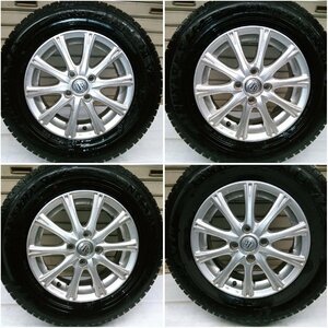 ★中古品★DOULOP WINTERMAXX03 2020年製 185/70R14 スタッドレスタイヤホイールセット 14×5.5J+47 100-4H【他商品と同梱歓迎】