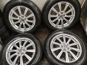 ★溝深品★BRIDGESTONE BLIZZAK VRX2 225/60R17 2021年製 スタッドレスホイールセット 17×7J+54 100-5H スバル XV等【他商品と同梱歓迎】