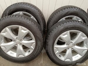 ★中古品★ PIRELLI ICEASIMMETRICO PLUS 225/60R17 2020年製 スバル フォレスター 純正 17×7J+48 100-5H【他商品と同梱歓迎】