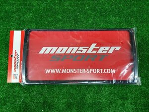 ★未使用品★Monster Sport モンスタースポーツ ナンバーフレーム 汎用 グロスブラック【他商品と同梱歓迎】