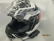 ★中古品★ Arai アライ フルフェースヘルメット VECTOR X インカム SENA 57 58cm【他商品と同梱歓迎】_画像1