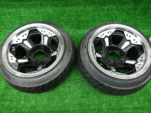 ★中古品★トライク用 タイヤホイールセット DEESTONE 140/70-12 12×7.5AT-22 110-4H シャフト径131mm タイヤ未走行【他商品と同梱歓迎】