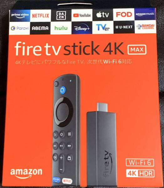 ■新品/送料無料■Amazon Fire TV Stick 4K Max 第1世代 Alexa対応音声認識リモコン付属 Wi-Fi 6対応