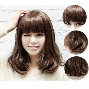  wig nature full wig semi long wig dark brown medical care for medium ime changer party Event 
