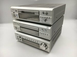 ♪▲【DENON デノン】ステレオレシーバー/CDプレーヤー/MDレコーダー 3点セット DRA-F101 DCD-F101 DMD-F101 まとめ売り 0506 3