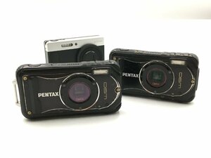 ♪▲【PENTAX ペンタックス】コンパクトデジタルカメラ 3点セット Optio W90/H90 まとめ売り 0509 8