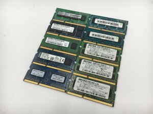 ♪▲【BUFFALO 他】各メーカー ノートPC用 メモリ 4GB DDR3/3L 大量 部品取り 10点セット まとめ売り 0520 13