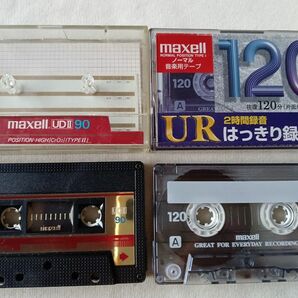 ２点　カセットテープ　maxell　音楽　オーディオ　ラジカセ　アウトドア　DIY