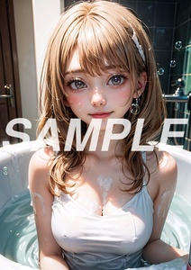 AM49 高画質 AI イラスト アート ポスター 写真 セクシー かわいい 女の子 美女 美人 ヌード グラビア 下着 巨乳 風呂 混浴 温泉 水着 泡