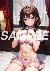 AN38 高画質 AI イラスト アート ポスター 写真 セクシー かわいい 女の子 美女 美人 ヌード グラビア 下着 巨乳 ギャル パジャマ ベッド