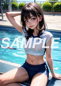 AN42 高画質 AI イラスト アート ポスター 写真 セクシー かわいい 女の子 美女 美人 ヌード グラビア 巨乳 ギャル 水着 ブルマ 体操服 汗