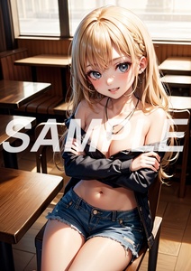 AN75 高画質 AI イラスト アート ポスター 写真 セクシー かわいい 女の子 美女 美人 ヌード グラビア 巨乳 ギャル 下着 デート カフェ