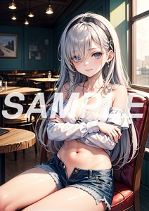 AN86 高画質 AI イラスト アート ポスター 写真 セクシー かわいい 女の子 美女 美人 ヌード グラビア 巨乳 ギャル 下着 デート カフェ