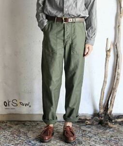 美品 orslow スリム フィット ファティーグ ベイカー パンツ L 3 オアスロウ US army slim fit baker pants ビームス