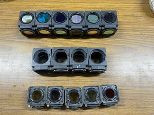 A3155) DM430 DM400 DM595 DM575 DM455 DM510 DM580 フィルター　Nikon ジャンク品15個セット　顕微鏡部品