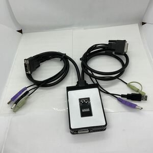 ◎(515-1) サンワサプライ フルHD対応DVIパソコン自動切替器(2:1) SW-KVM2DU 中古