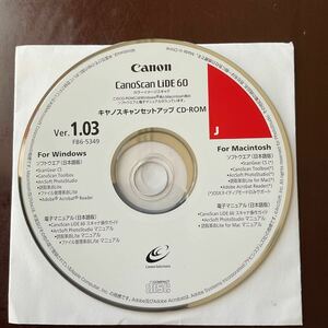 ◎(518-10) 現状品　Canon Canoscan Lide 60セットアップCD-ROM Ver.1.03(FB6-5349)
