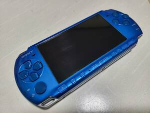 動作OK PSP 3000 青 液晶ヤケ小 v6.60 SONY 送料185円 or 370円 or 520円