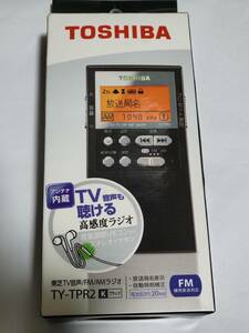 動作OK テレビ FM AM ラジオ 東芝 TY-TPR2 黒 送料350円 or 520円