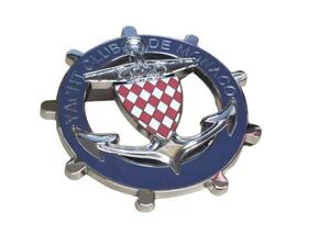  Monaco yacht Club grill badge car bachi silver Britain made 