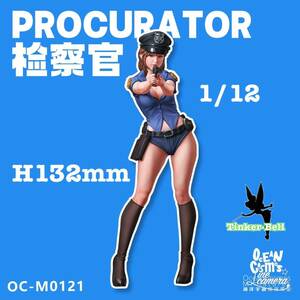 【スケール 1/12 H132mm】 樹脂 レジン フィギュア キット ミニスカポリス セクシー 女性 警察官 未塗装 未組み立て