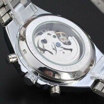 海外ブランド メンズ高品質腕時計 スケルトン 自動巻き ビジネス 白 紳士 ウォッチ クォーツ時計 新品 最安_画像3