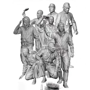 【スケール 1/35】 樹脂 レジン ミリタリー フィギュア キット ミニチュア将校 兵士 合計8人セット 未塗装 未組み立て