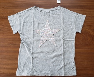 *GAP KIDS Gap Kids short sleeves T-shirt for girl XXL(160CM) gray spangled ( star ) *