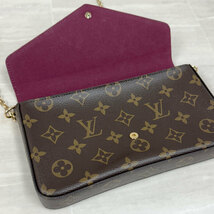 【T-20】中古　LOUIS VUITTON ルイヴィトン　ポシェット フェリシー　M61276　イタリア製　モノグラム　クラッチ ショルダー バッグ　2way_画像8