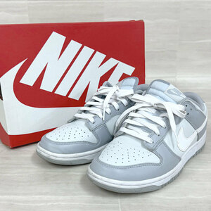 1 иен ~![HA967] б/у NIKE/ Nike DUNK LOW RETRO Dan Claw retro DJ6188 спортивные туфли чистый платина / белый - Wolf серый 26.5cm