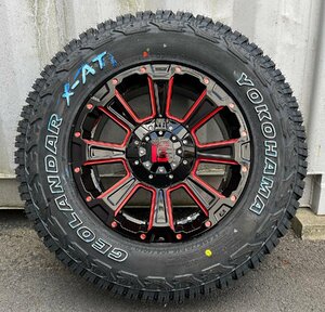 【車検対応】ハイエース200系 サマータイヤ ホイールセット 215/65R16 ヨコハマ ジオランダー X-AT 16インチ DeathRock 新品4本セット