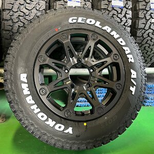 5月入荷 【新品5本セット】ジムニー 人気 タイヤホイールセット BDX08 ヨコハマ ジオランダー AT G015 185/85R16 16インチ ホワイトレター