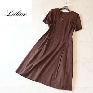 新品同様★レリアン Leilian ★大きいサイズ13+ LL相当★上品 ロングワンピース