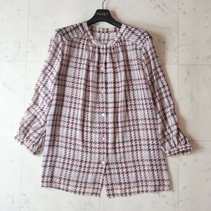 新品同様★DAKS ダックス ★近年品★ピンクハウスチェック ブラウス トップス size 13R ～LL相当～ 大きいサイズ