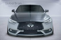 インフィニティ Q60 V37 スカイライン クーペ フロント リップ スポイラー/フロント スプリッター エプロン バンパー ディフューザー 754_画像2