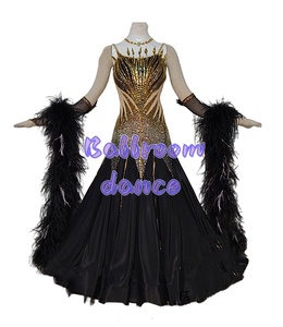 社交ダンスドレス　社交ダンス衣装/モダンドレス/パーティー　スタンダート サイズ変更可、色変更可　MD067
