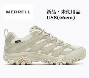 MERRELL メレル MOAB3 モアブ3 GORE-TEX ゴアテックス BIRCH/BIRCH バーチ ホワイト グレー メンズ スニーカー 500437 ノームコア Y2K US8