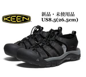 KEEN キーン NEWPORT ニューポート ブラック スティール グレー サンダル 1022247 US8.5