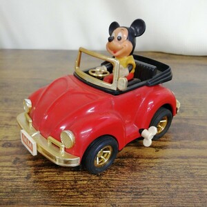 g_t　W969　増田屋　ディズニー　ミッキー　ゼンマイ　おもちゃ　ブリキ　VWビートル　マスダヤ　Disney　昭和レトロ　当時物　中古