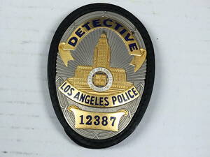  Police badge DETECTIVE LOS ANGELES POLICE 12387 used 