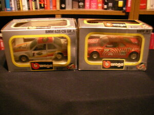 1/24 BBurago BMW635CSi GR.A & M1 2 pcs together junk 