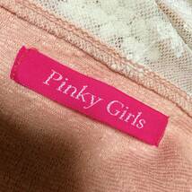 服 トップス ★ 可愛い★ Pinky Girls ピンキーガールズ ティシャツ カットソー 半袖シャツ シースルー レース パール ★ 高級 ゴージャス_画像8