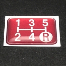 Tuningfan シフトパターン エンブレム レッド 5速MT車用 赤 SPE-R501 5MT プレート 日本製 エルフ キャンター アトラス ダイナ デュトロ_画像6