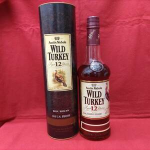 【629】未開栓 ★ WILD TURKEY ターキー 12年 旧ボトル ★ 古酒 バーボン 700ml 50.5％ ケース入り ★ 経年保管品