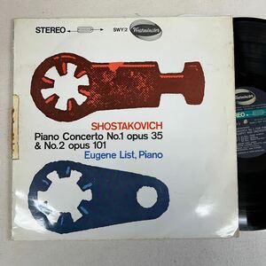 LP Westminster SWY2 ショスタコーヴイッチ ピアノ協奏曲1番2番　ユージン・リストービアノ　重量盤　高音質