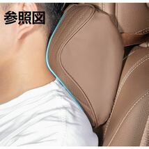 新作 BMW 首枕 高級革 ネックパッド 腰クッション 高品質 車用 背もたれクッション ネックピロー ヘッドレスト★レッド★_画像5