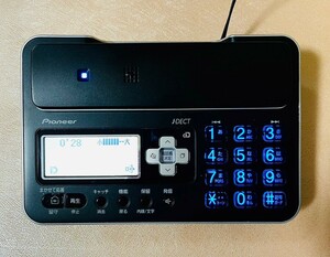 Pioneer コードレス電話機 ブラック J-DECT 留守電 ナンバーディスプレイ 迷惑電話対策機能 TF-LU161-K TF-FA70-K 動作正常品