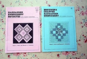 64739/ハーダンガー刺繍 図案集 2冊セット Beginner's Charted Hardanger Embroidery アメリカ刺しゅう Nordic Needle Inc